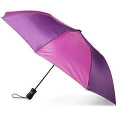 Totes Recycled Canopy Auto Open Rain Umbrella Purple/Multi