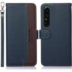 MTK KHAZNEH Sony Xperia 1 V Plånboksfodral Blå/Brun