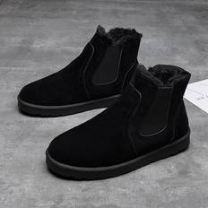 Snow Boots Warm Casual Shoes for Man Ankle Boots Outdoor Winter Shoes Men's Grey Boots Homme Boot Man Shoes Black