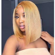 Huiwanyan HUIWANYAN Honey Blonde Bob Wig Human Hair 13x4 Hd Lace