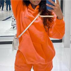 Two Piece Sets Women Tracksuit Autumn Oversized Suit Short Trouser Set Female Sweatshirt Sports Hoodie Sportswear Outfits Multicoloured One