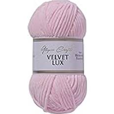 Utopia Utopia Crafts Sammet Lux Chenille supermjukt tjockt garn för stickning och virkning, 100–110 m rosa svan