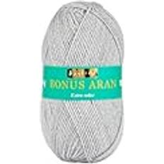 Grey Yarn SIRDAR Hayfield Bonus Aran garn, ljusgrå mix 814 100 g