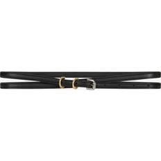 Accessories Givenchy Women Voyou Double Wrap Belt In Leather Black Calf Leather