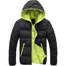 Winter Warm Doudoune Homme Solid Down Jacket Men Casual Zipper Parka Pluma Hombre Hooded Plus Jacket Multicoloured One