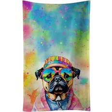 Carolines Treasures Pug Hippie Dawg Kitchen Towel
