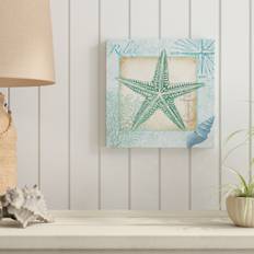 Breakwater Bay 'Aqua Shell Starfish' Sorelle Studios Graphic Print on Framed Art