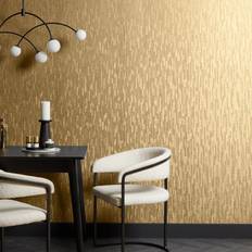 Dunelm Bergamo Leather Gold Wallpaper Gold
