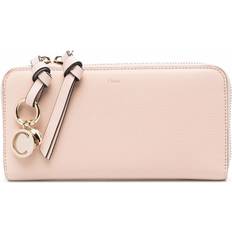 Chloé all around zip wallet - women Cotton/Calf Leather/Lamb