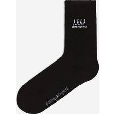 H&M Men Underwear H&M Men Black Motif-detail socks 6.5-8