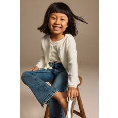 White Cardigans Children's Clothing H&M Girls White Fine-knit cotton cardigan