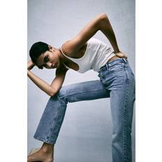 H&M Damen Bootcut High Jeans Blau