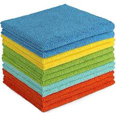 Aidea Microfiber Cleaning Cloths-12Pack, All-Purpose Softer Highly Absorbent, Lint Free Streak Free Wash