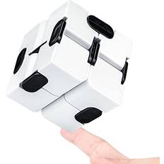 Plastic Fidget Toys WUQID Infinity Cube Fidget Toy Stress Relieving Fidgeting Game for Kids and Adults,Cute Mini Unique Gadget for Anxiety Relief and Kill Time White/Black