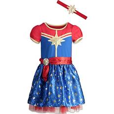 Marvel Dresses Children's Clothing Marvel Avengers Captain Toddler Girls Tulle Costume Dress and Headband Red 2T