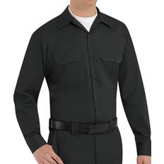 Work Tops Red Kap Men's Utility Uniform Shirt, Black