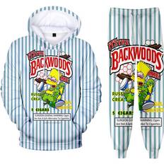 3XL - Unisex Jumpsuits & Overalls FEIRUIJI Backwoods Hoodie And Sweatpants Set - Blue