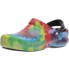 Slippers & Sandals Crocs Men's and Women's Bistro Clog Slip Resistant Work Shoe, Rainbow Tie Dye, Women Men