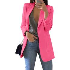 Cnkwei Women's Casual Blazers - Rose Red