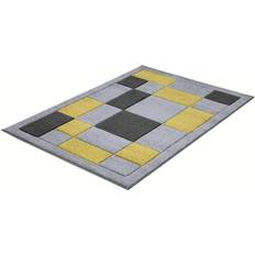 Metro Lane Geometric Desgin Floor Carpet Rugs Small Large Medium 80 x 150 cm - Black White cm