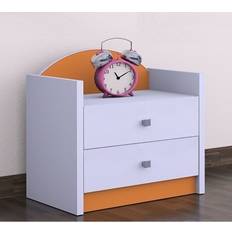 Brown Bedside Tables Isabelle & Max Emilio orange Nachttisch