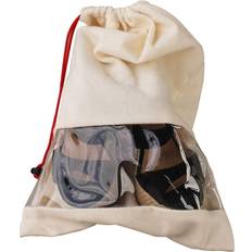 Shoe Bags Earthwise Shoe Storage Bags Travel Portable Cotton Shoe Bags with Drawstring & Clear Window For Men and Women Made in the USA