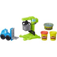 Dough Clay Play-Doh Wheels Crane & Forklift Set with 3 Cans of