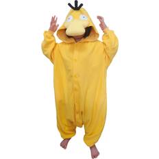 Sazac Kigurumi Pokemon Psyduck Onesie Jumpsuit Halloween Costume -Kids 5-9 Year Old