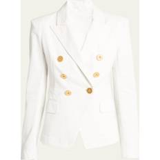 Balmain Dame Blazere Balmain Denim Denim Jakke - Hvid