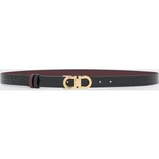 Ferragamo Women Clothing Ferragamo Gancini Croc-Embossed Leather Belt