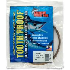 AFW #14 Tooth Proof Stainless Steel Single Strand Leader Wire, 218 lb Test, Camo, 85.25ft