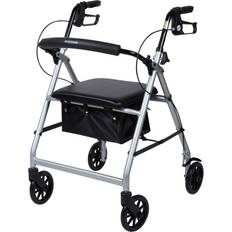 Health McKesson Lightweight Aluminum Folding Rollator with Padded Seat