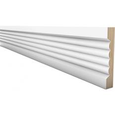 Ceiling Mouldings Leader 2.4m Painted Ribbed Base Moulding 120096