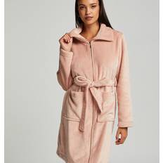 Ribbed Sleepwear Hunkemöller Badekåbe Zip Fleece pink