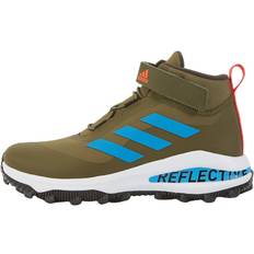 adidas Fortarun All Terrain Cloudfoam Sport Running Elastic Lace and Top Strap Shoes Focus Olive Pulse Blue Shadow Olive, Unisex, Sko, Løbesko, Løb