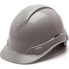 Grey Headgear Pyramex Pyramex Ridgeline Cap Style Hard Hat, 4-Point Ratchet Suspension, Gray