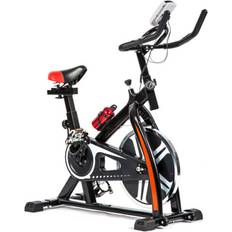 Cardio Machines Dkeli Exercise Bike Recumbent Cycle Bike Trainer Indoor Cycling Bike Stationary with LCD Display and Bottle Holder Static Spin Exercise & Fitness Equipment for Home Office Cardio Workout Bike Training