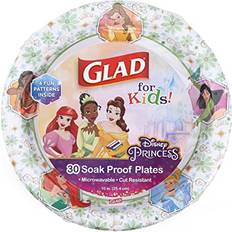 Glad for Kids Disney Princess 10” Paper Plates Disney Princess Paper Plates, Kids Snack Plates Kid-Friendly Paper Plates for Everyday Use, 10” Paper Plates 30 Ct