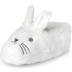 White Slippers The Children's Place Kids Unisex Toddler Slippers, Bunnys, 6-7