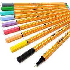 Stabilo Fineliners Stabilo Point 88 Fineliner Pens 8 Assorted Pastel Colours 2 Free Black Fineliners 88/8-01