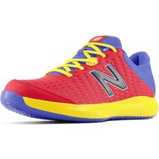 New Balance Red Racket Sport Shoes New Balance Men's 696 V4 Hard Court Tennis Shoe, True Red/Bright Lapis/Egg Yolk