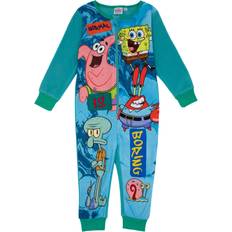Blue Pyjamases Children's Clothing SpongeBob SpongeBob SquarePants Boys Onesie Blue All in One Sleepsuit Pyjamas Normal Is Boring Bodysuit PJs Pajama Loungewear