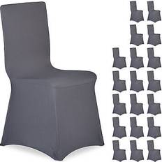 Möbelbezüge Relaxdays universeller Stretch Bankettstuhl Sitzbezug Grau