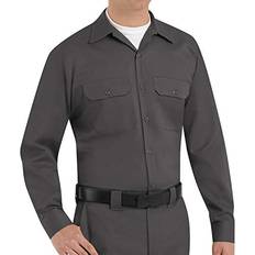 Work Tops Red Kap Men's Utility Uniform Shirt, Charcoal