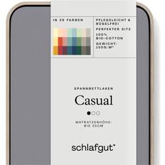 Boligtekstiler Schlafgut Jersey CASUAL Bio-Baumwolle Bettlaken Grau
