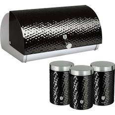 Berlinger Haus Bread Box & 3 Canister Bread Bin Kitchen Container 3pcs