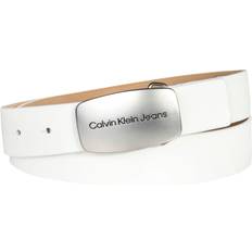 Calvin Klein Women Belts Calvin Klein Women's Jeans Casual Plaque Buckle Belt White