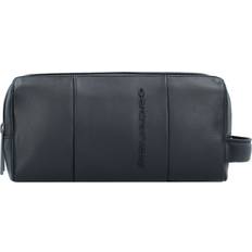 Black - Unisex Cosmetic Bags Piquadro Urban Toilet Bag Leather - Black