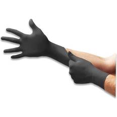 Work Clothes Ansell Microflex MidKnight Powder-Free Nitrile Gloves Black 100/Box MK296XXL