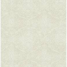 Modern Damask Grey Floral Acrylic Wallpaper